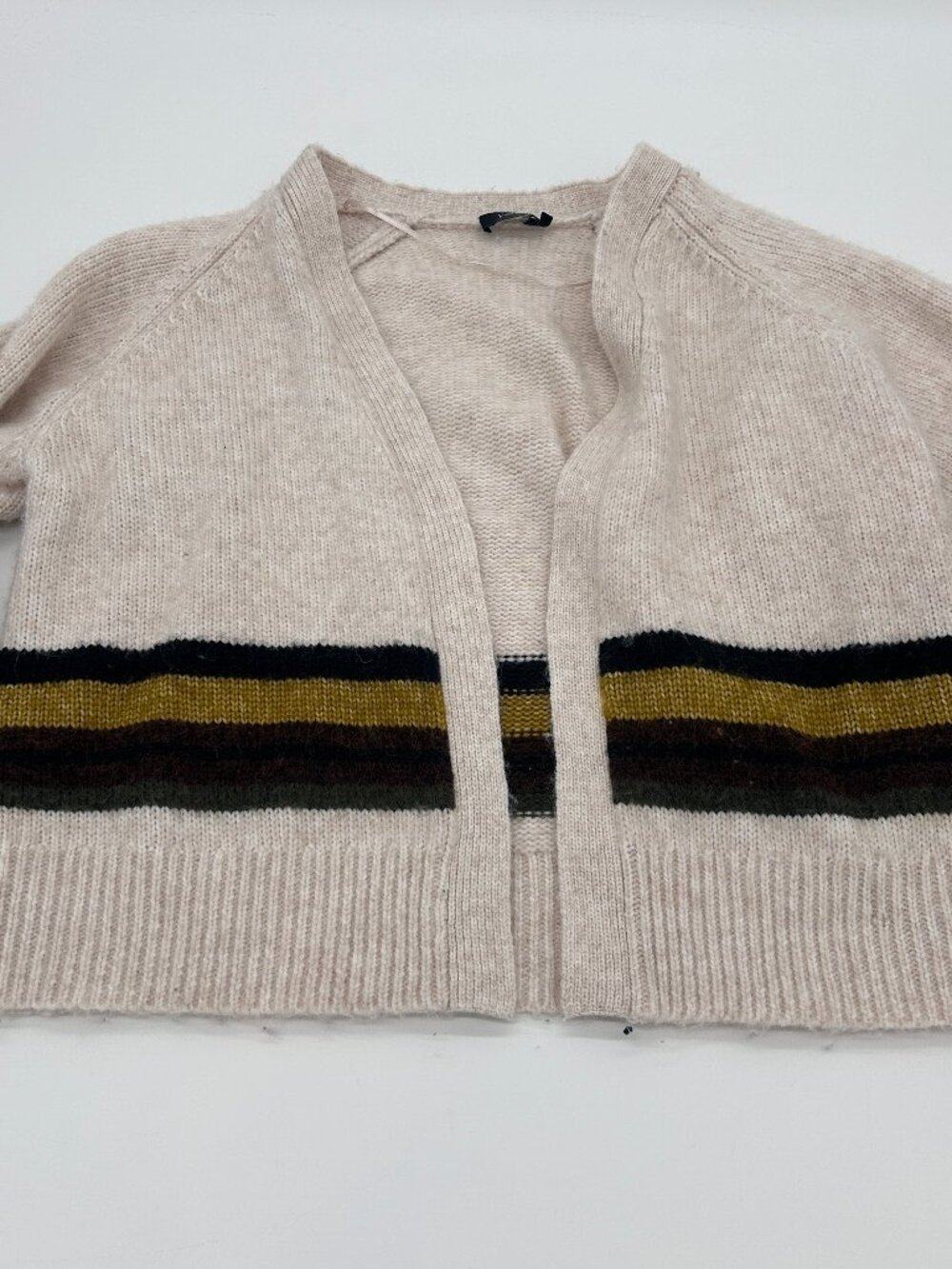 Yest Open Front Striped Cardigan Netherlands 90s Lagenlook‎ US Size 10 Med